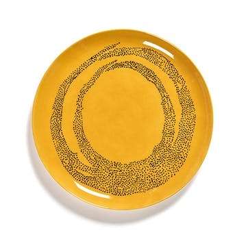 Ottolenghi, Set of 2 Large Plates, Yellow and Black