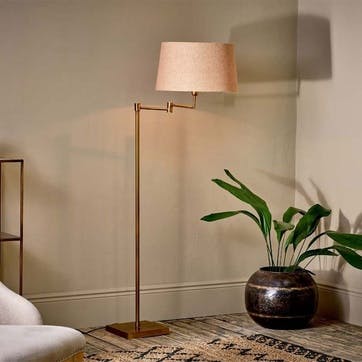 Kara Floor Lamp H142cm, Brass