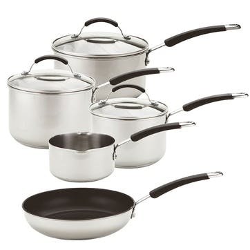 Induction Sets Pans 5 Piece , Stainless Steel