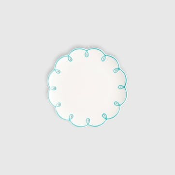 Squiggle Set of 4 Starter Plates, D19cm, Turquoise