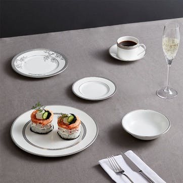 Lace 10 Piece Dinnerware Set , Platinum