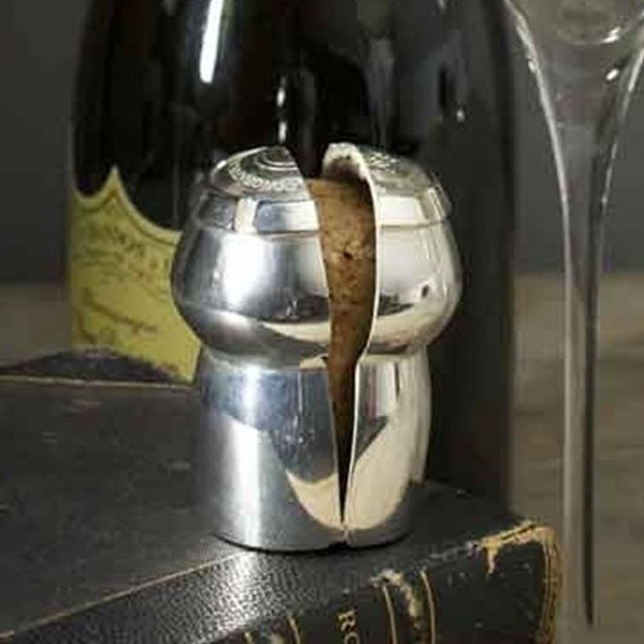 Champagne Cork Keeper; Silver