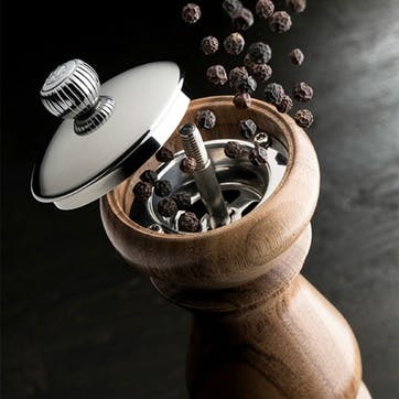Pepper mill, 22cm, Peugeot Mills, Paris Icon, Walnut Wood And Stainless Steel