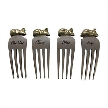 Mouse Cheese Marker Set, Silver