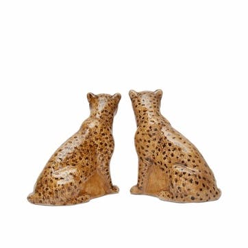 Leopard Salt & Pepper Shakers H9cm Yellow