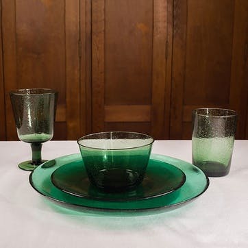 Recycled Set of 4 Glass Bowls D11.5cm, Jade
