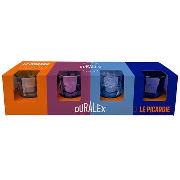 Picardie Set of 4 Tumblers, 250ml, Multi