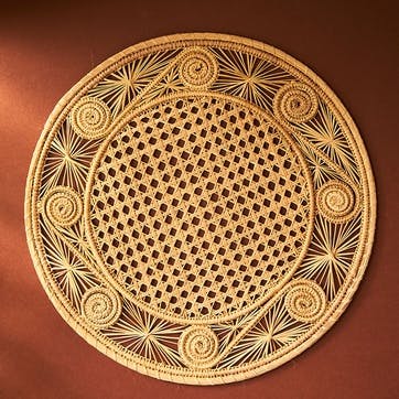 Sandra  Set of 2 Woven Placemats D35cm, Natural