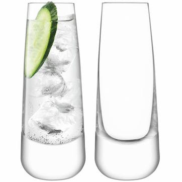 Bar Culture, Long Drink Glass, Set of  2, 310ml, Clear