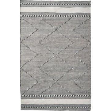 Plaited Stripe Indoor Outdoor Rug 160 x 230cm, Grey & White