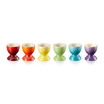 Rainbow Egg Cups, Set of 6