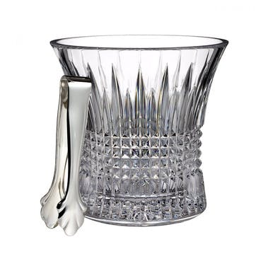 Lismore Diamond Ice Bucket and Tongs