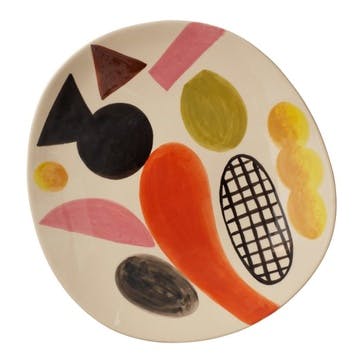 Clachan Abstract Multi Colour Platter, D38cm
