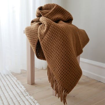 Basket Throw, H130 x W200cm, Camel