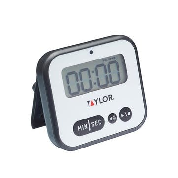 Super Loud Digital 100 Minute Timer with Light Alert, Black