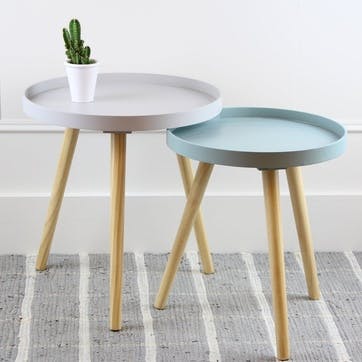 Larsen Side Table, Small, Aqua