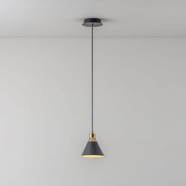 Cone Pendant Light H189cm, Charcoal