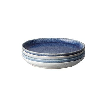 Studio Blue Small Coupe Plate, Set of 4