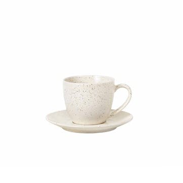 Nordic Vanilla Tea Cup & Saucer 150ml, Off White