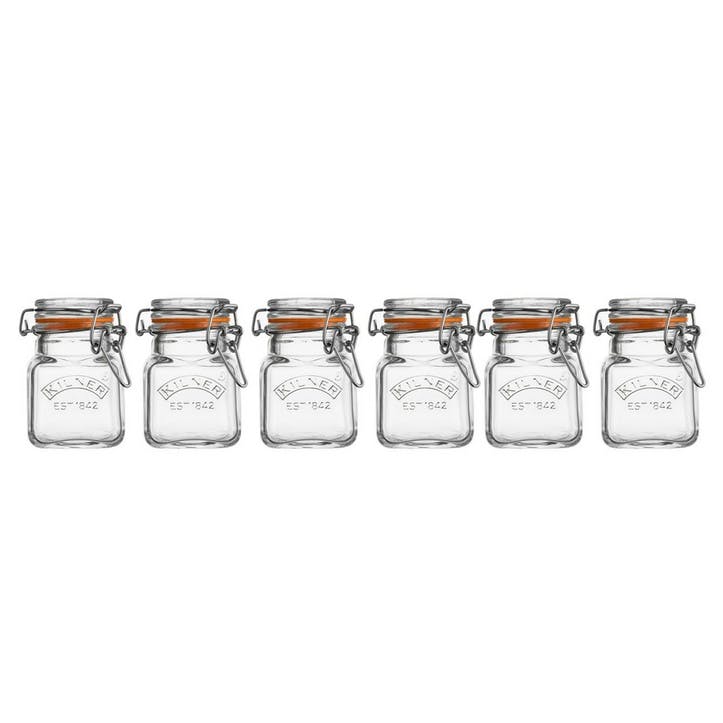 Glass Clip Top Spice Jar Set