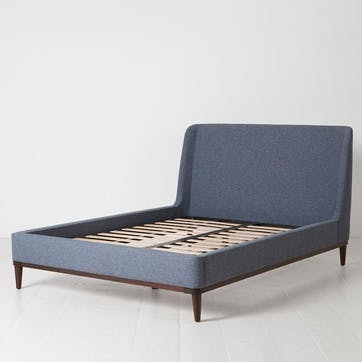 Bed 02 Linen Double Frame, Midnight