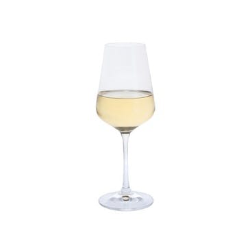 Set of 4 white wine glasses, Dartington, Cheers!