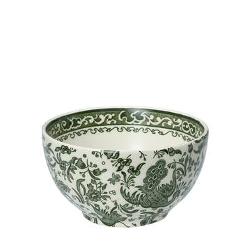 Regal Peacock Footed Bowl, D12cm, Green