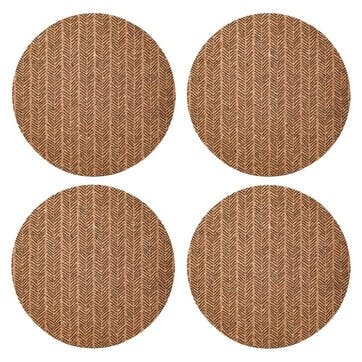 Monochrome Cork Placemats, Set of 4