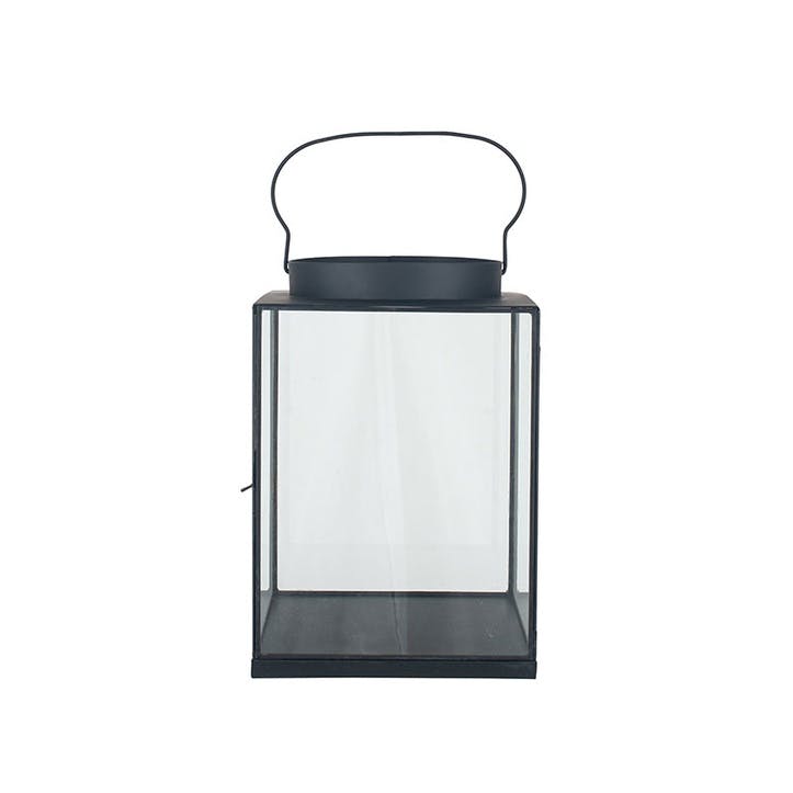 Metal Lantern H26cm, Black