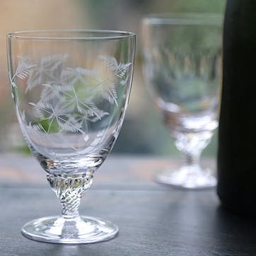 Ferns Crystal Bistro Glasses, Set Of 6