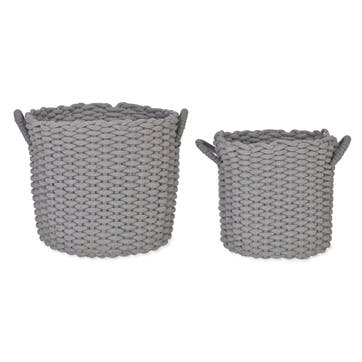 Chesil Round Baskets, Set of 2