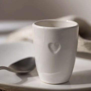 Bourton Heart Egg Cup , White