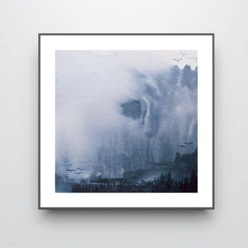 Ethereal Square Signed Print 30 x 30cm, Blue
