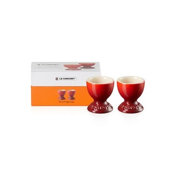 Set Of 2 Egg Cups, Cerise