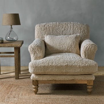Otas Teddy Cotton Armchair, Off White