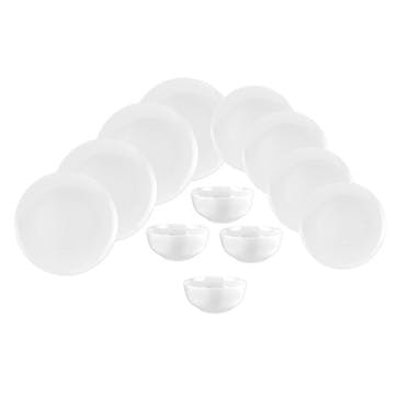 Serendipity Coupe 12 Piece Dinnerware Set, White