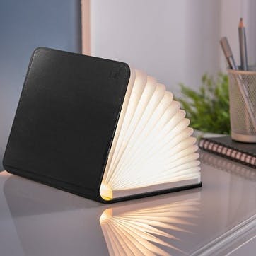 LED Smart Book Light, Standard, Black Leather