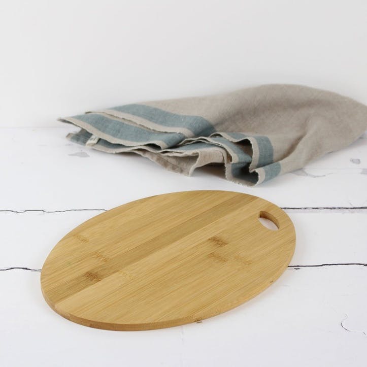 Oval Shaped Bamboo Serving Board