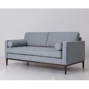 Model 02 2 Seater Linen Sofa, Seaglass