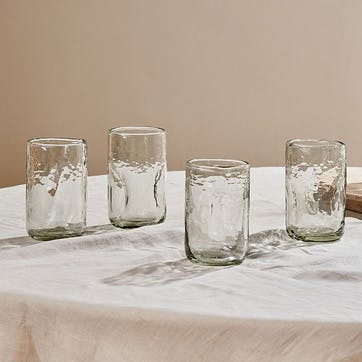 Chandani Set of 4 Tumblers 400ml, Clear