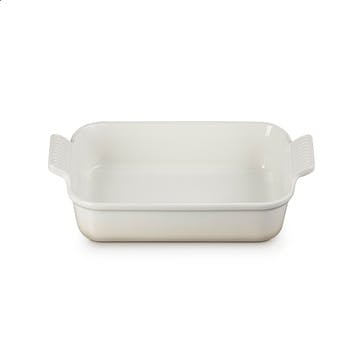 Stoneware Deep Rectangular Dish, 26cm, Meringue