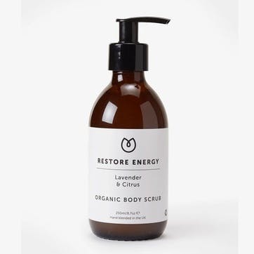 Restore Energy Organic Body Scrub, Lavender & Citrus 250ml