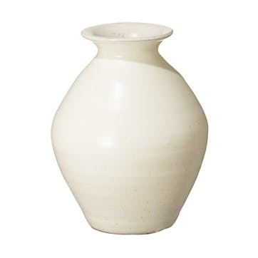 Small vase, L15 x W15 x H21cm, Oka, Fyli, white