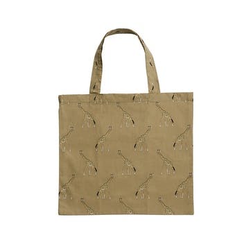 Giraffe Folding Shopping Bag 39 x 43.5cm, Mustard