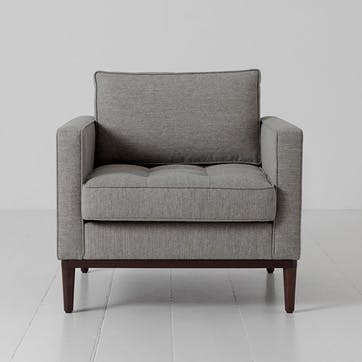 Model 02 Linen Armchair, Shadow