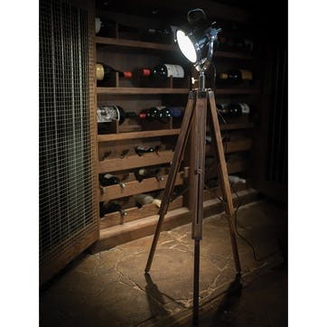 Wooden Tripod Floor Lamp