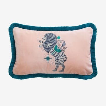 Boudoir cushion, Emma J Shipley, Caspian, blush