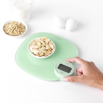 Tasty+ WindUp Digital Kitchen Scales, Jade Green