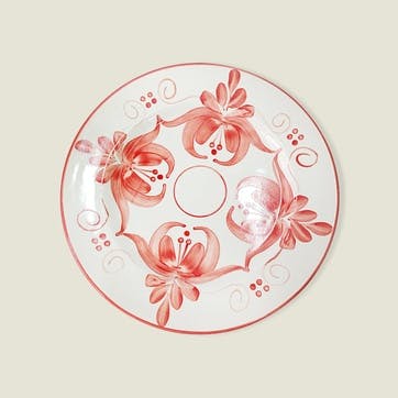 Liliana Ceramic Dinner Plate D28cm, Red
