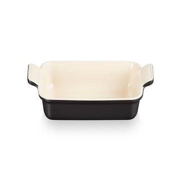 Rectangular dish, 19 x 14cm - 1 litre, Le Creuset, Stoneware, satin black